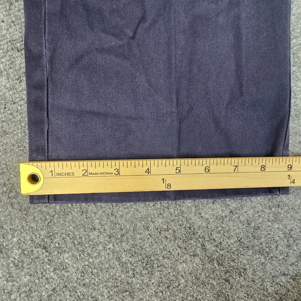 Hart Schaffner Marx Mens 36x30 Navy Blue Pima Cotton Flat Front Chino Pants